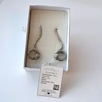 Серебряные серьги "Змея", изображение 6