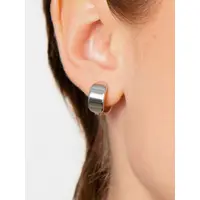 Базовые серьги кликеры из серебра 925 пробы, изображение 3