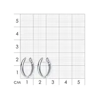 Серебряные серьги хупы из серебра 925 пробы, изображение 5
