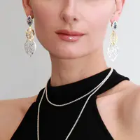 Серьги "Ажурный лист", изображение 2