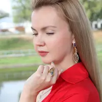 Серьги "Ажурный лист", изображение 3