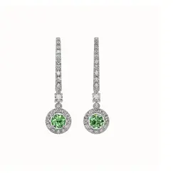 Серьги с цаворитами