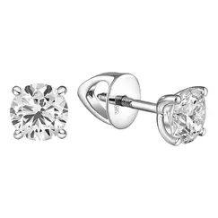 Серьги-пусеты с выращенными бриллиантами 2,060 ct