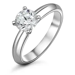 Кольцо с выращенным бриллиантом 0.816 ct