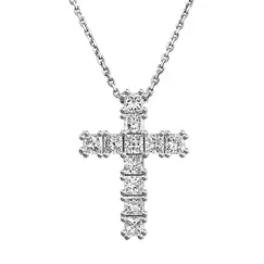 Крест с выращенными бриллиантами 1.768 ct
