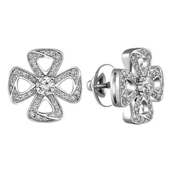 Серьги с выращенными бриллиантами 0,954 ct