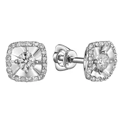 Серьги с выращенными бриллиантами 0.527 ct