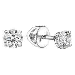 Серьги с выращенными бриллиантами 1.000 ct