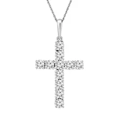 Крест с выращенными бриллиантами 0.655 ct