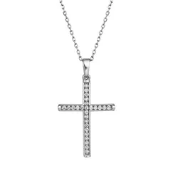 Крест с выращенными бриллиантами 0,346 ct
