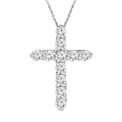 Крест с выращенными бриллиантами 1,185 ct