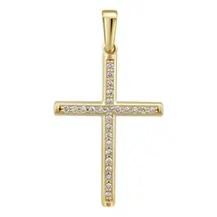Крест с выращенными бриллиантами 0.260 ct
