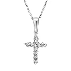 Крест с выращенными бриллиантами 0,291 ct