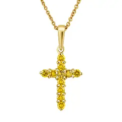 Крест с выращенными бриллиантами 0.355ct