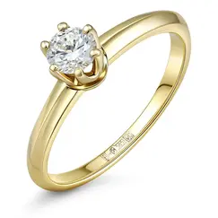 Кольцо с выращенным бриллиантом 0,273 ct