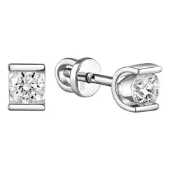 Серьги-пусеты с выращенными бриллиантами 0,499 ct