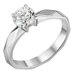 Кольцо с выращенным бриллиантом 0,510 ct