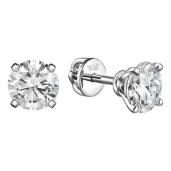 Серьги с выращенными бриллиантами 1,803 ct