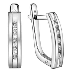 Серьги с выращенными бриллиантами 0.267 ct