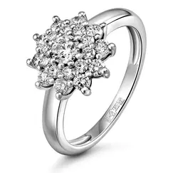 Кольцо с выращенными бриллиантами 0.821 ct