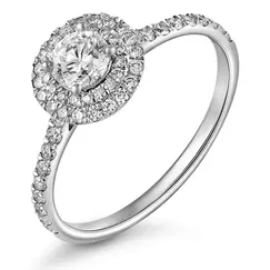 Кольцо с выращенными бриллиантами 0.631 ct