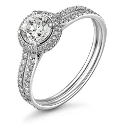 Кольцо с выращенными бриллиантами 0.878 ct