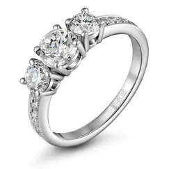 Кольцо с выращенными бриллиантами 1.075 ct