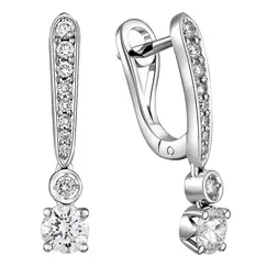 Серьги с выращенными бриллиантами 1.124 ct
