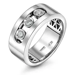 Кольцо с выращенными бриллиантами 0.169 ct