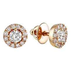 Серьги с выращенными бриллиантами 0.941 ct
