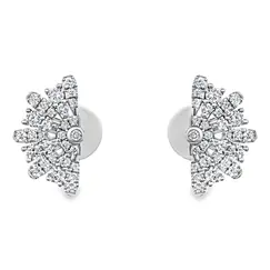 Серьги с бриллиантами из белого золота 585 пробы