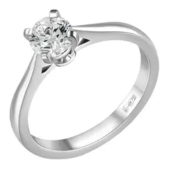 Кольцо с выращенным бриллиантом 0.620 ct