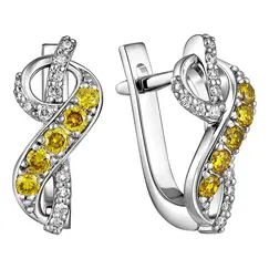 Серьги с выращенными бриллиантами 0.500 ct