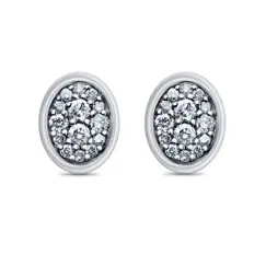 Серьги с бриллиантами из белого золота 585