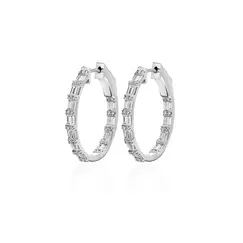 Серьги с бриллиантами из белого золота 585