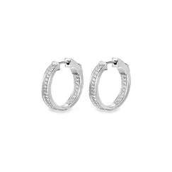 Серьги с бриллиантами из белого золота 585 пробы