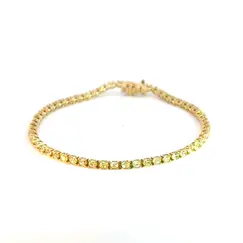 Браслет с желтыми бриллиантами Fancy Yellow из желтого золота 750