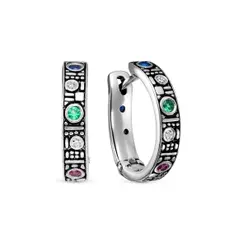 Серьги из серебра 925 с фианитами