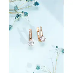 Серьги из серебра 925 пробы с бриллианитом