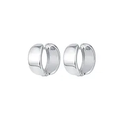 Базовые серьги кликеры из серебра 925 пробы