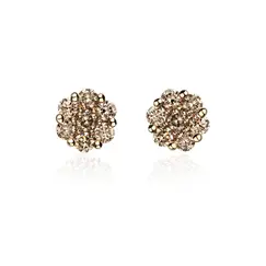 Серьги с бриллиантами из желтого золота 585