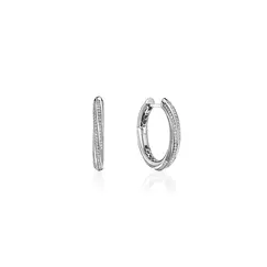 Серьги с бриллиантами из белого золота 585