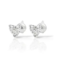 Серьги с бриллиантами из белого золота 585