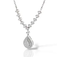 Колье с бриллиантами из белого золота 585
