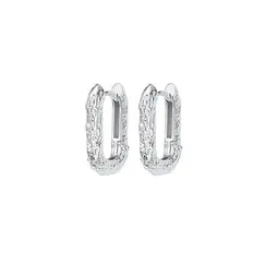 Текстурные серьги из серебра 925 пробы