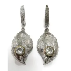 Ювелирные серьги из серебра с позолотой