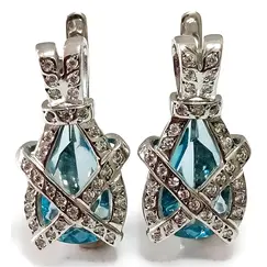 Серьги серебро Эстерелла