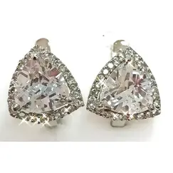 Ювелирные серьги из серебра 925 пробы с фианитами