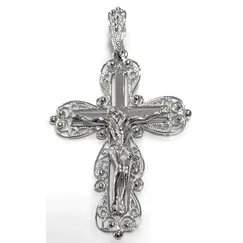 Ювелирный крест из серебра