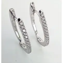 Серьги серебряные Эстерелла, 925 проба, с фианитами